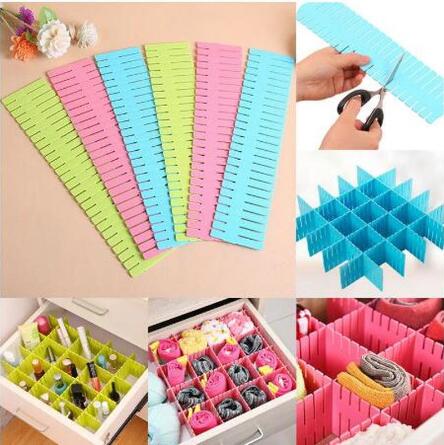 Divisor organizador da gaveta 32*7cm, 4 unidades,, armazenamento, roupa íntima, braçadeira, diy, rede, plástico, separador, caixa de jóias cl6215