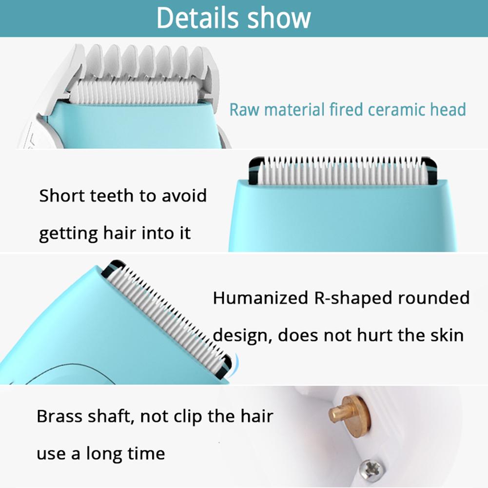 Hair Clipper Set For Children USB Rechargeable Durable Electric Hair Cutter Trimmer With 3PCS Guide Combs