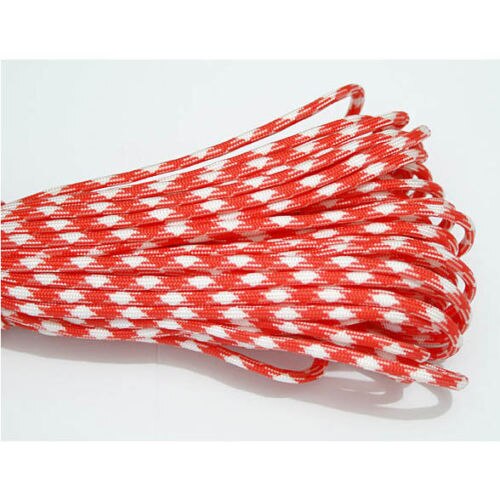 50ft 550lb paracord koord parachute lanyard 7 kern streng touw 4mm dia voor kamperen wandelen buiten thuis 15.2m camouflage kleuren: Oranje wit