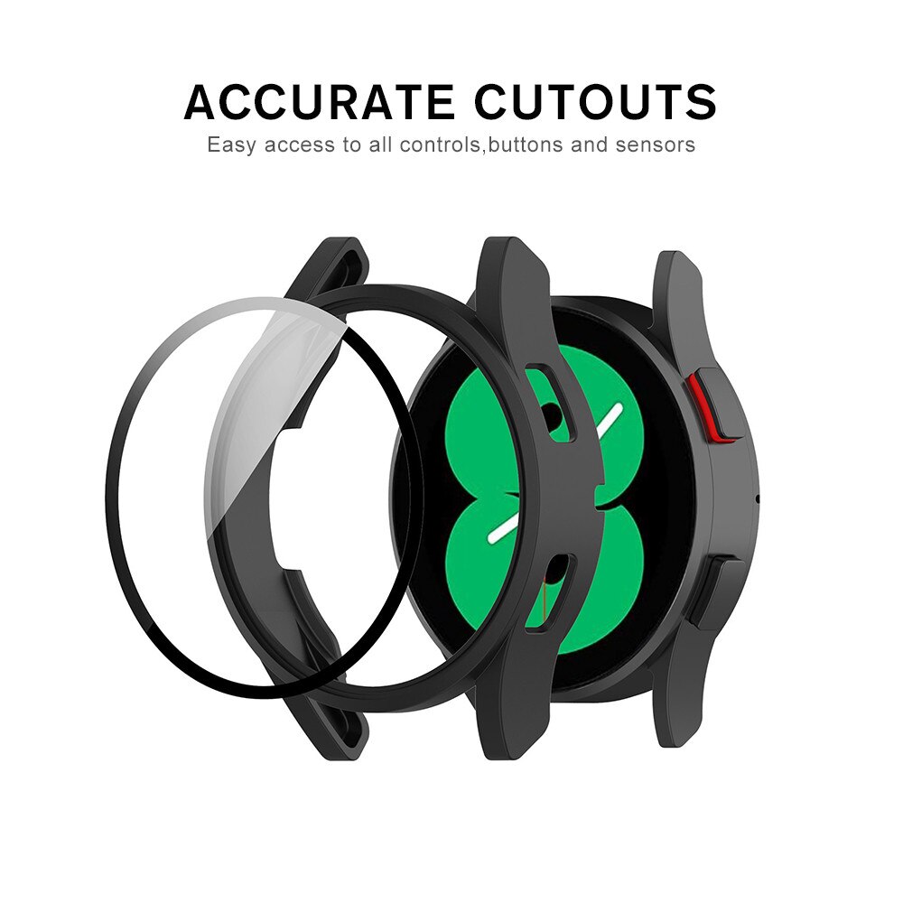 Szkło hartowane etui na komputer do Samsung Galaxy Watch 4 Watch4 40mm 44mm SmartWatch osłona ekranu odporna na wstrząsy osłona ochronna Funda