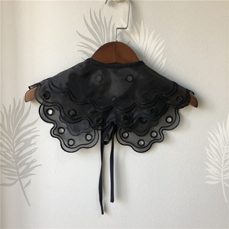 femmes faux colliers détachables colliers Dickey dentelle faux faux col chemise revers broderie évider fille faux colliers bricolage