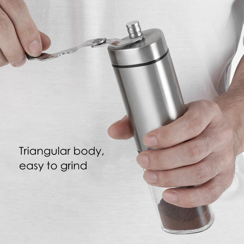Handleiding Koffiemolen Wasbaar Keramische Core Rvs Handgemaakte Mini Draagbare Koffieboon Braam Slijpmachines Molen Keuken Tool