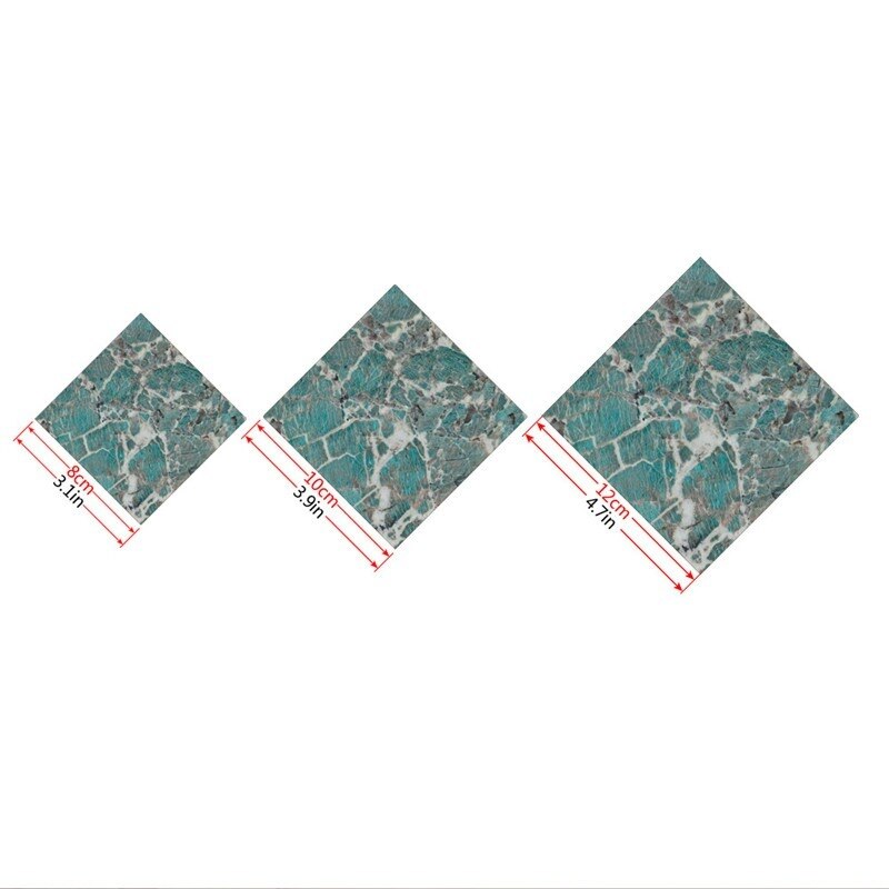 10pcs Self-Adhesive Floor Tile Stickers PVC Waterproof Wall Ceramic Sticker Wear-resistant Art Diagonal Home Decoration