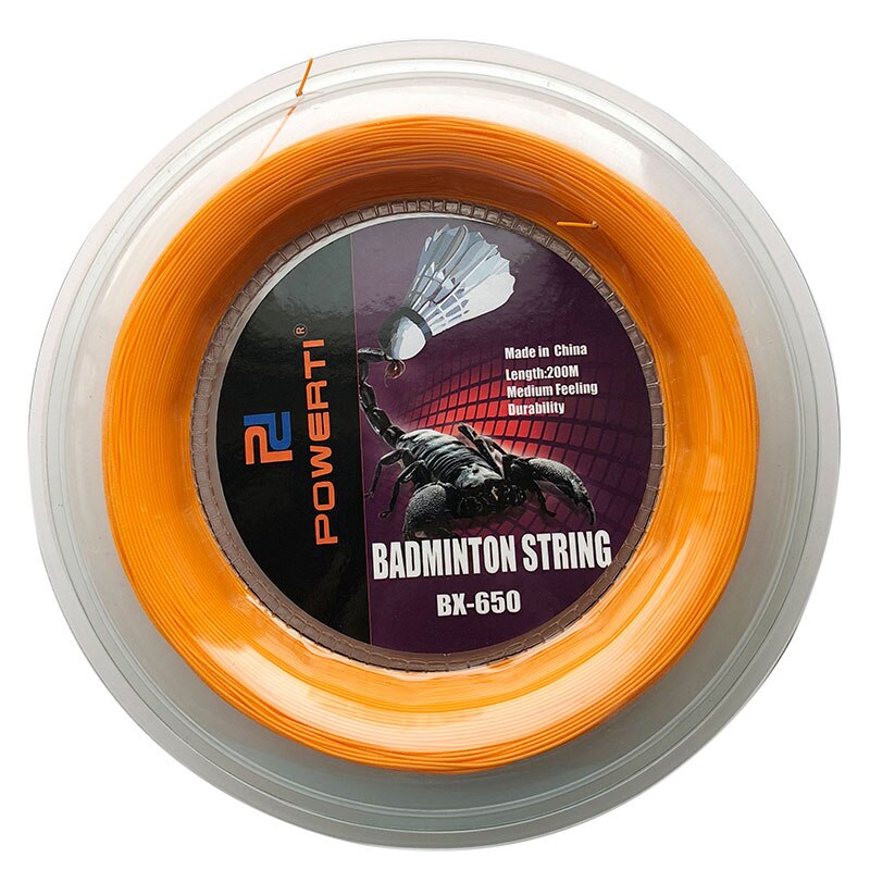 Corda per racchetta da Badminton da 2 pezzi 200M bobine da Badminton linea di allenamento per macchina da allenamento 0.72mm rete da Badminton: orange