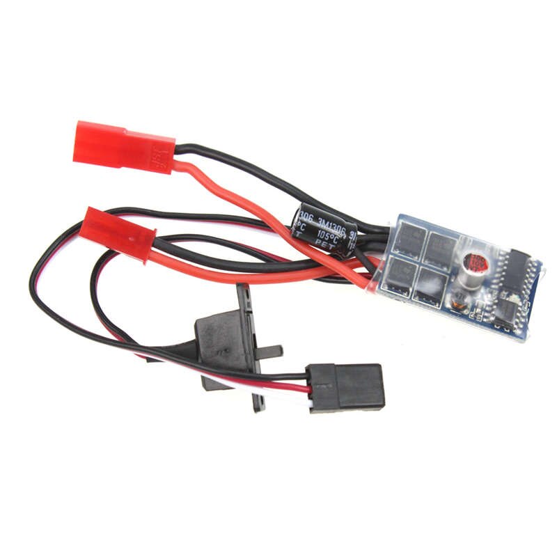 Rc bil 10a børstet esc toveis motorhastighetskontroll uten brems til 1/16 1/18 1/24 bilbåttank  f05427.