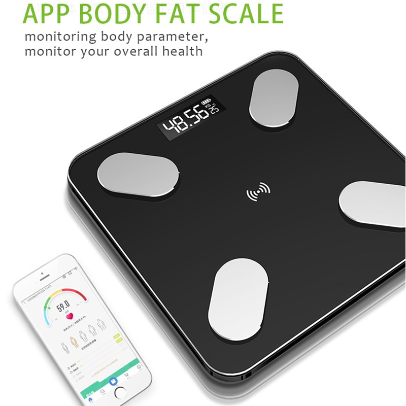 Bluetooth Schalen Floor Body Smart Elektrische Digitale Gewicht Gezondheid Weegschaal Lcd-scherm Elektronische Weegschaal