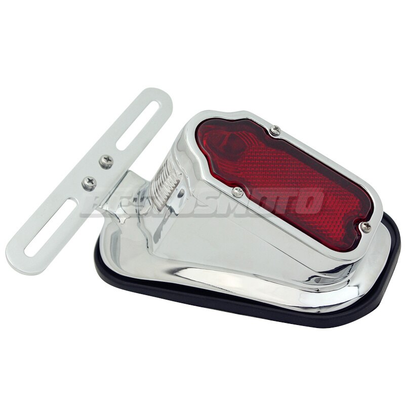 Motorfiets Aluminium Red Tombstone Achterlicht Voor Harley Chopper Bobber Custom Achterspatbord Stop Lamp W/Kentekenplaat Beugel