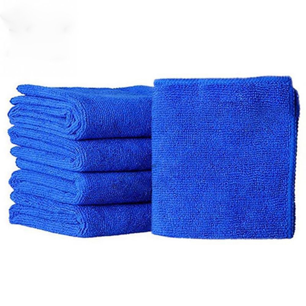 5 stks Blauwe Zachte Absorberende Washandje Car Auto Care Microfiber Cleaning Handdoeken