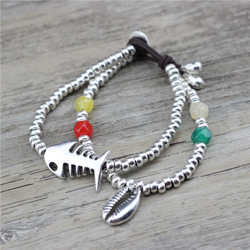 Originele anslow sieraden, vis- en schelpenmetalen oceaanbedelarmbanden en armbanden voor vrouwen, damessieraden, lage prijs 0817lb