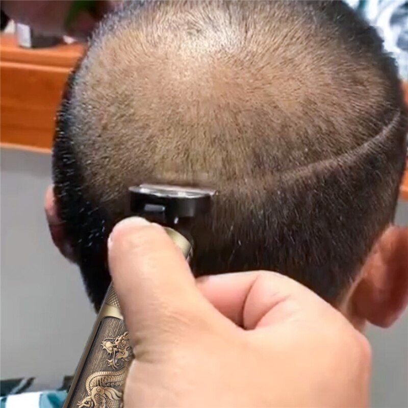T blad hår trimmer baldheaded outliner 0mm elektrisk hårklippare barbershop carving hår skärmaskin män barn