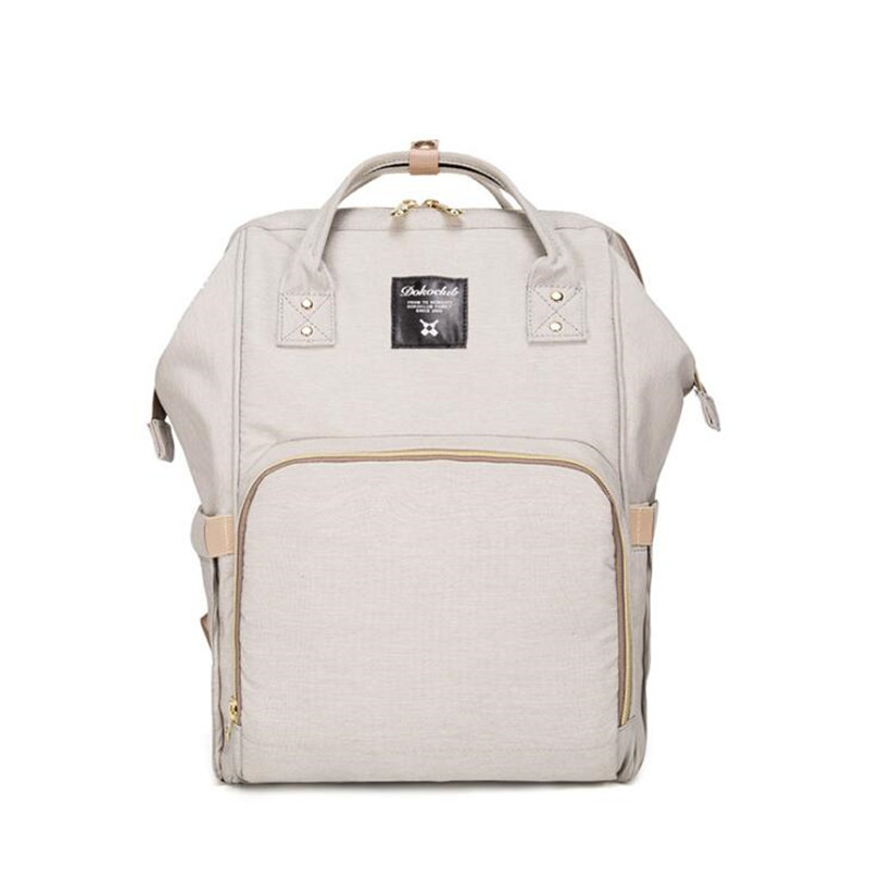Dokoclub Baby Windel Tasche Große Kapazität Windel Tasche Reise Rucksack Mumie Pflege Taschen Multifunktionale Mutterschaft Tasche für Mutter: hell grau