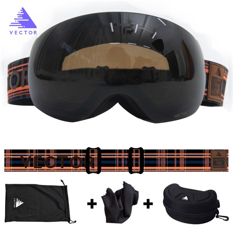 Skibrillen voor dames, skibrillen voor heren, sneeuwbrillen met 100% uv400 beschermingen, anti-condens, snowboardbrillen, skisportuitrusting: Kleur 11 met hoesje