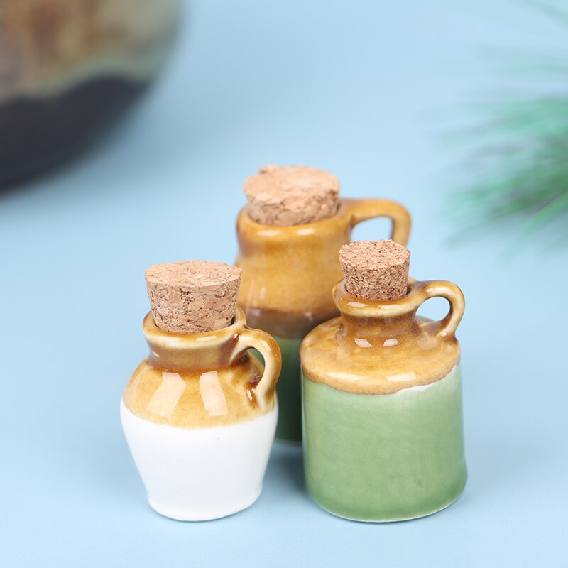 1:12 Dollhouse Miniatuur Keramiek Jar Kruiden Jar Keuken Speelgoed Home Decor