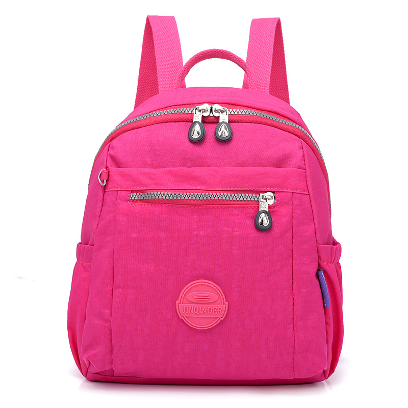 kommen lässig wasserdicht Nylon Rucksack #1309: Rosa