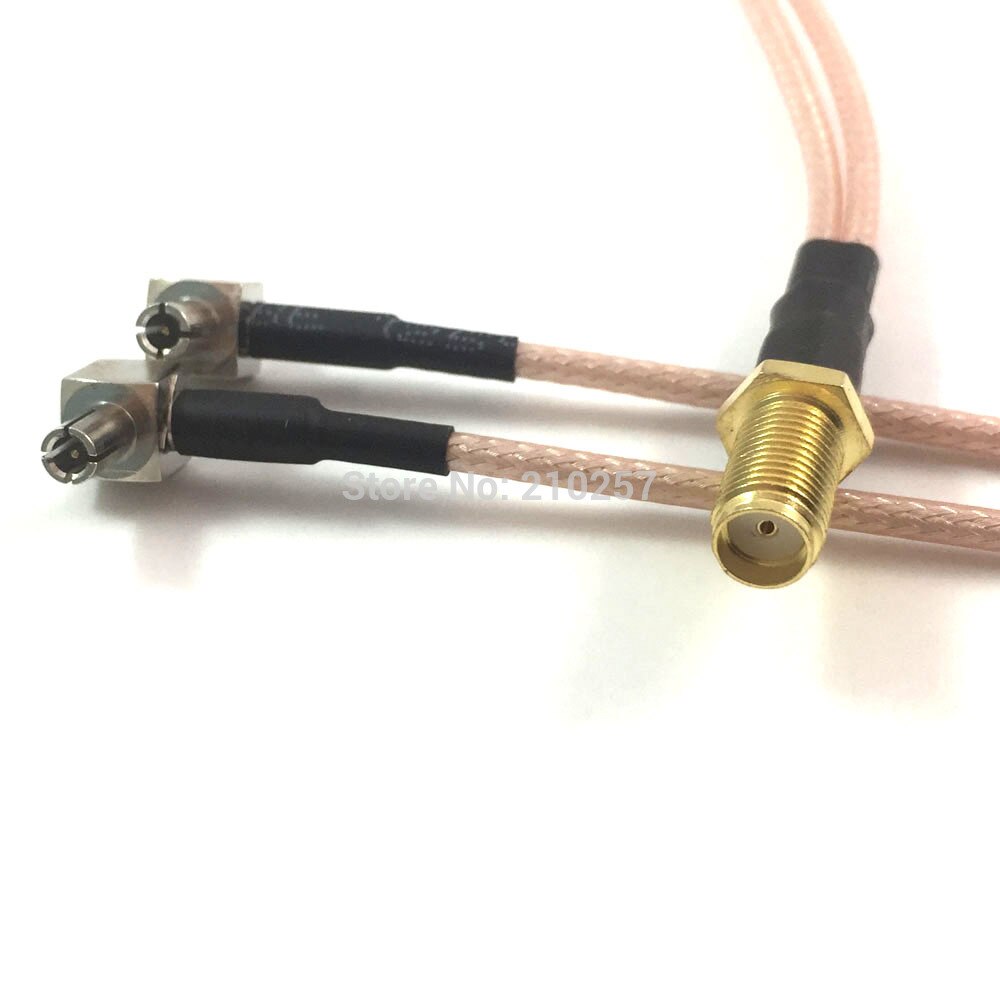 1 stks Sma Vrouwelijke naar Y Type 2 x Ts9 Mannelijke Connector Splitter Kabel Pistail RG316 20 cm Voor Huawei ZTE Modem