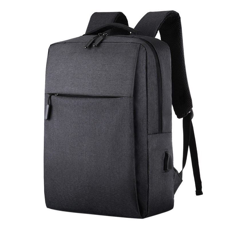 Official Backpack For 15.6 Inch Laptop USB School Bag Rucksack Men Backbag Travel Daypack Male Backpack Mochila: Black