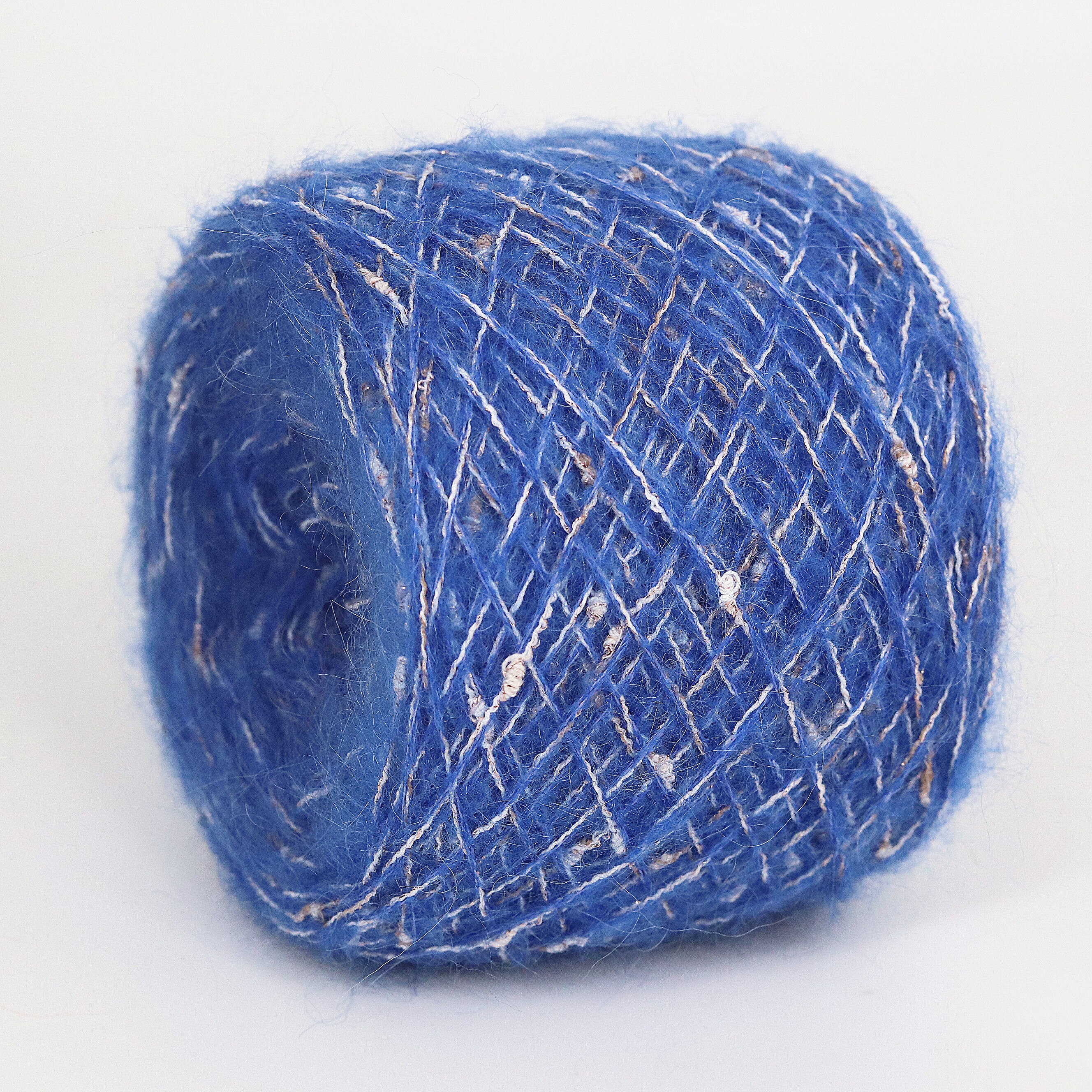50G Metallic Fancy Knoop Mohair Garen Вязание Пряжа Wol Draad Anti-Pilling Voor Haken Sjaal Trui: royal blue