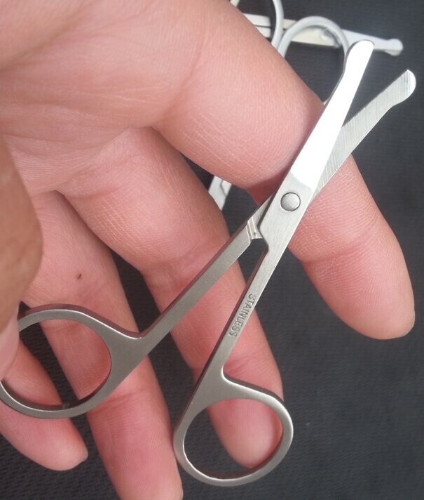 2 stuks Rvs Makeup Scharen Wenkbrauw Scissor Cut Manicure Wenkbrauw Wimpers Neus Ontharing Facial Trimmen Gereedschap