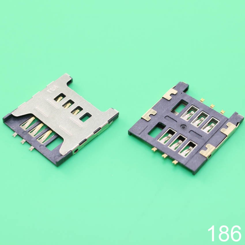 1x SIM card socket slot houder connector voor Samsung GT E1200M E1200 I519 I939D I939i. maat: 17.5*16mm