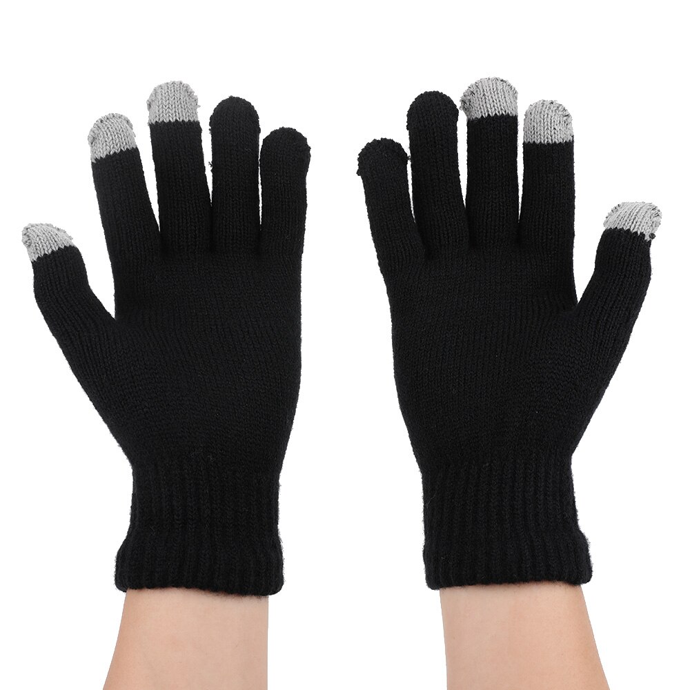 Gebreide verwarmde handschoenen op batterijen, duurzame outdoor winterhandschoenen, sportzwarte ademende motocross verwarmde handschoenen