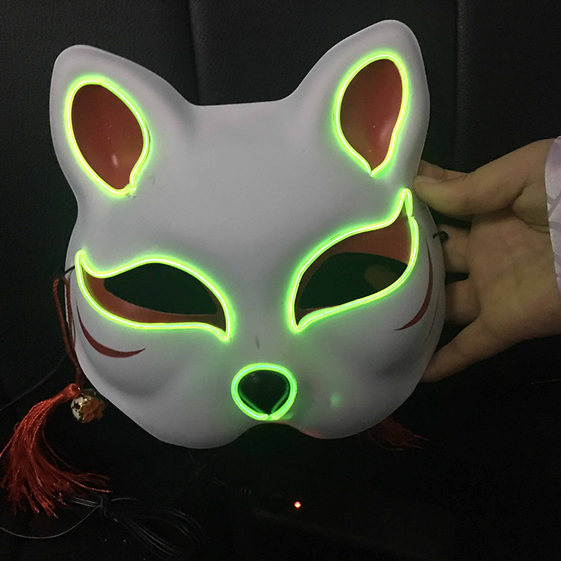 Halloween LED Mask Glow In Dark Animal Masks Maska Cosplay Mascara Horror Ball Masquerades Supplies