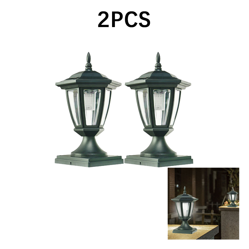 2 stk. solcellelampe til hegn,  ip65 udendørs solcellelamper til havedekoration, porthegn, væg, gårdsplads, solcellelampe til sommerhus: Gul