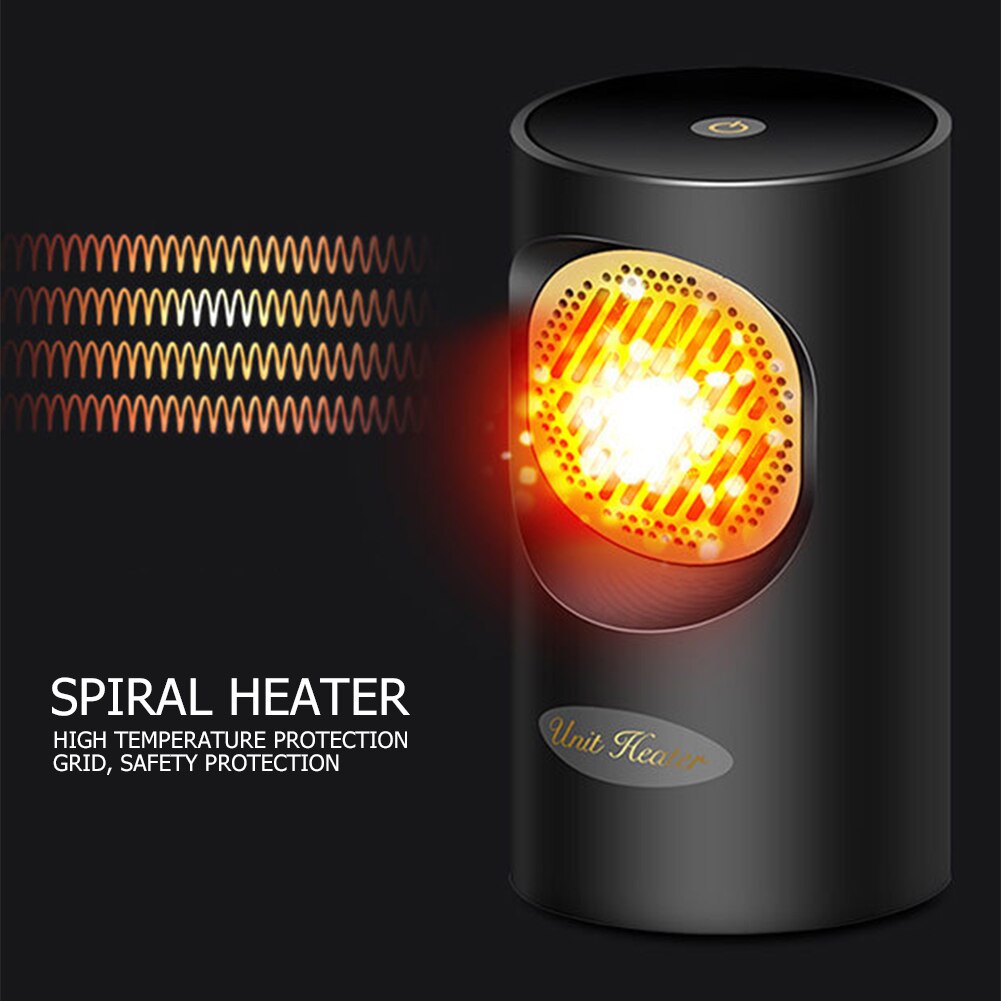 Portable Spiral Heating Electric Heater Desktop Warmer Machine for Car Home Office Fast Room Heating Fan