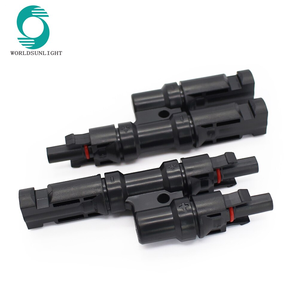 1 paar WSPVT2 IP67 1000v 2 zu 1 mc4 solar pv t zweig stecker für Solar Panel Parallel Verbindung