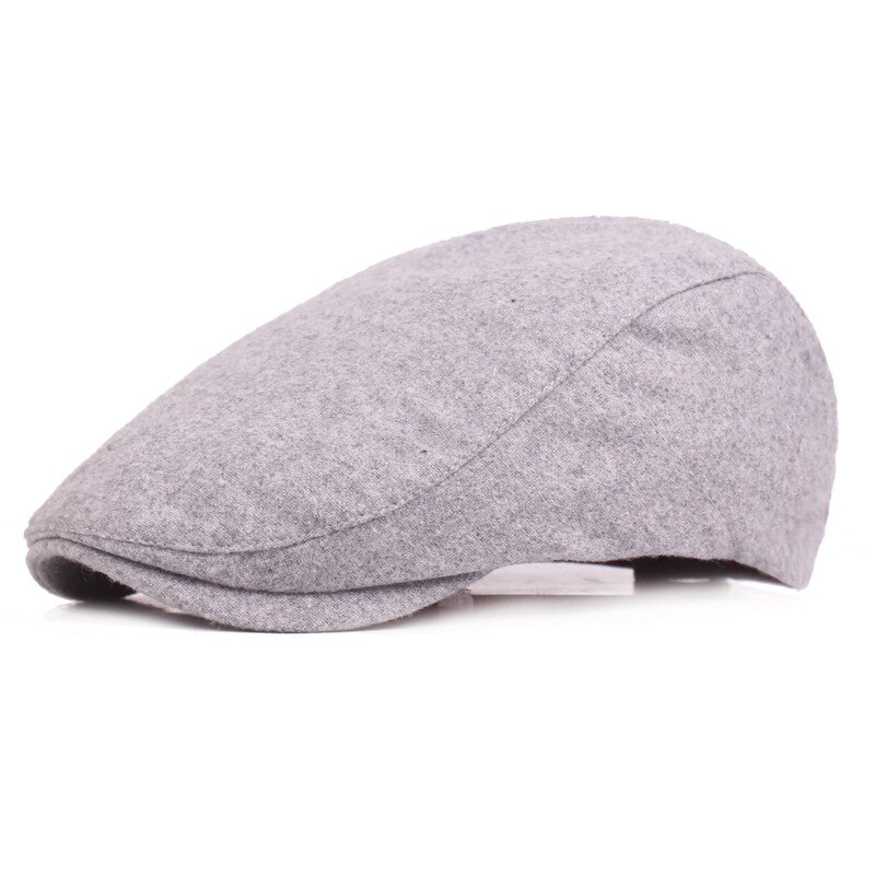 SLECKTON Men Flat Cap Herringbone Berets Caps for Men's Casual Peaked Caps Retro Newsboy Cap Cabbie Hats Casquette Gatsby Gorras: Light grey