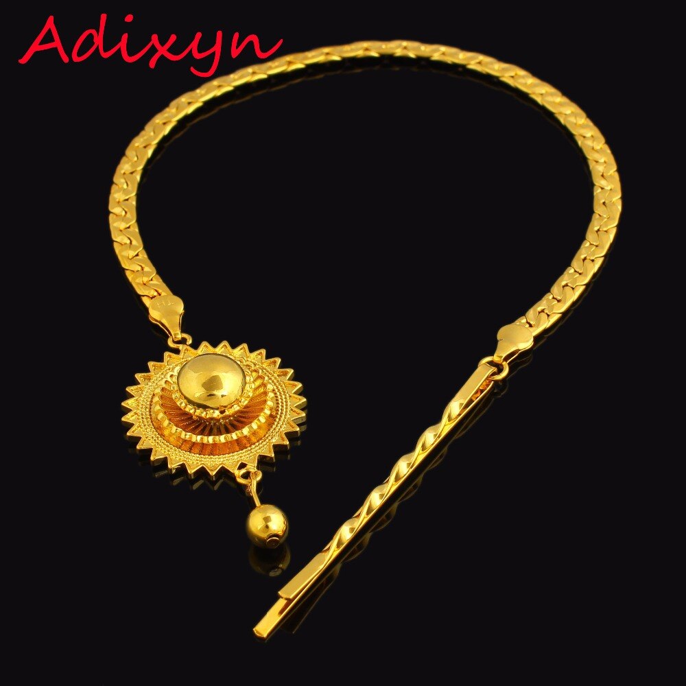 Ethiopian Hair Chain Jewelry 24k Gold Color African/Eritrea/Kenya Women Habesha Party Accessories