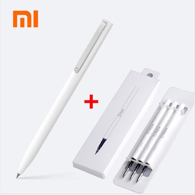 Original Xiaomi Mijia Sign Pen MI Pen 9.5mm Signing Pen PREMEC Smooth Switzerland Refill MiKuni Japan Ink (Black/Blue) Best