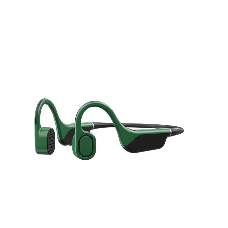 B9 Wireless Bluetooth Headphones Bone Conduction Earphones Stereo Earbud Built-in Memory 8G Sport Waterproof Headset With Mic: Green