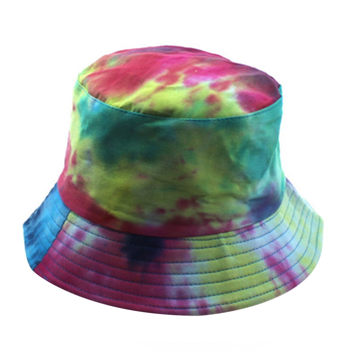 Unisex Hip Hop Cotton Reversible Bucket Hat Tie-dye Print Wide Brim Sun Boonie Caps Casual Fishman Hat: A