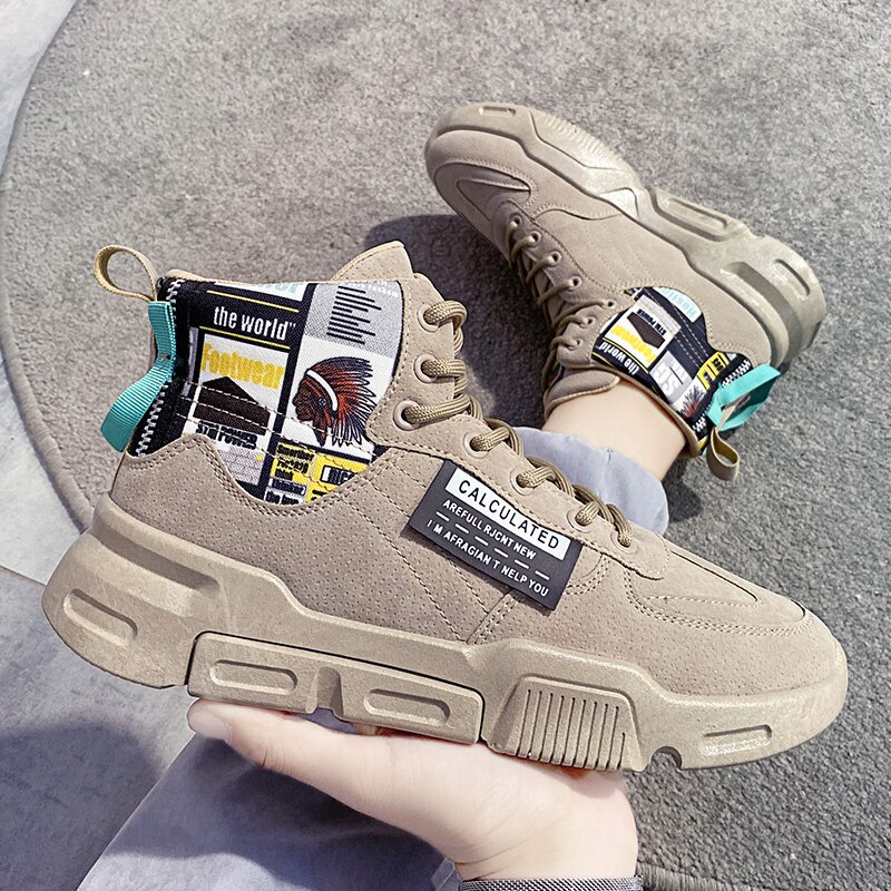 Hommes baskets haut Jogging chaussures hommes chaussures décontractées respirant chaussures de marche hommes vulcaniser chaussures chaussures légères chaussures populaires