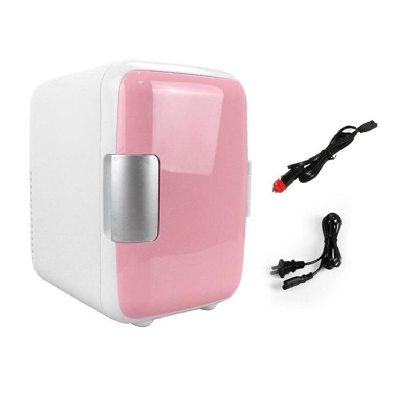 Mini Fridge Ultra Quiet Car Use Refrigerator Low Noise Freezer Cooling & Heating Box P9YD: Pink