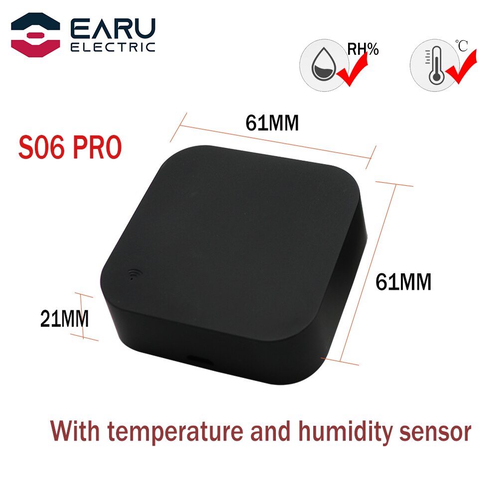 WiFi Tuya Smart Life Universal IR Remote Controller for Air Conditioner TV with Temperature Humidity Sensor by Alexa Google Home: S06 PRO