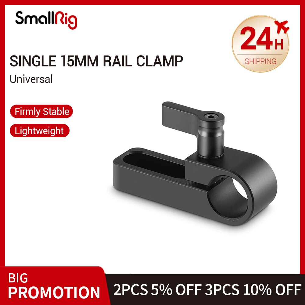 SmallRig lustrzanka cyfrowa takielunek pojedyncze 15mm zacisk kolejowy robić monitora mikrofon złącze lekki 1549