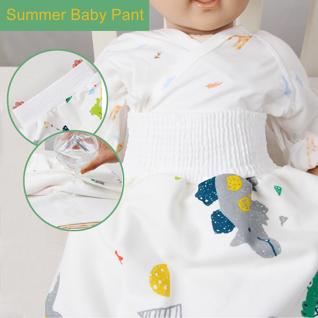 Leuke Cartoon Baby Rok Herbruikbare Luiers Doek Luiers Wasbare Kids Baby Katoen Trainingsbroek Luier Slipje