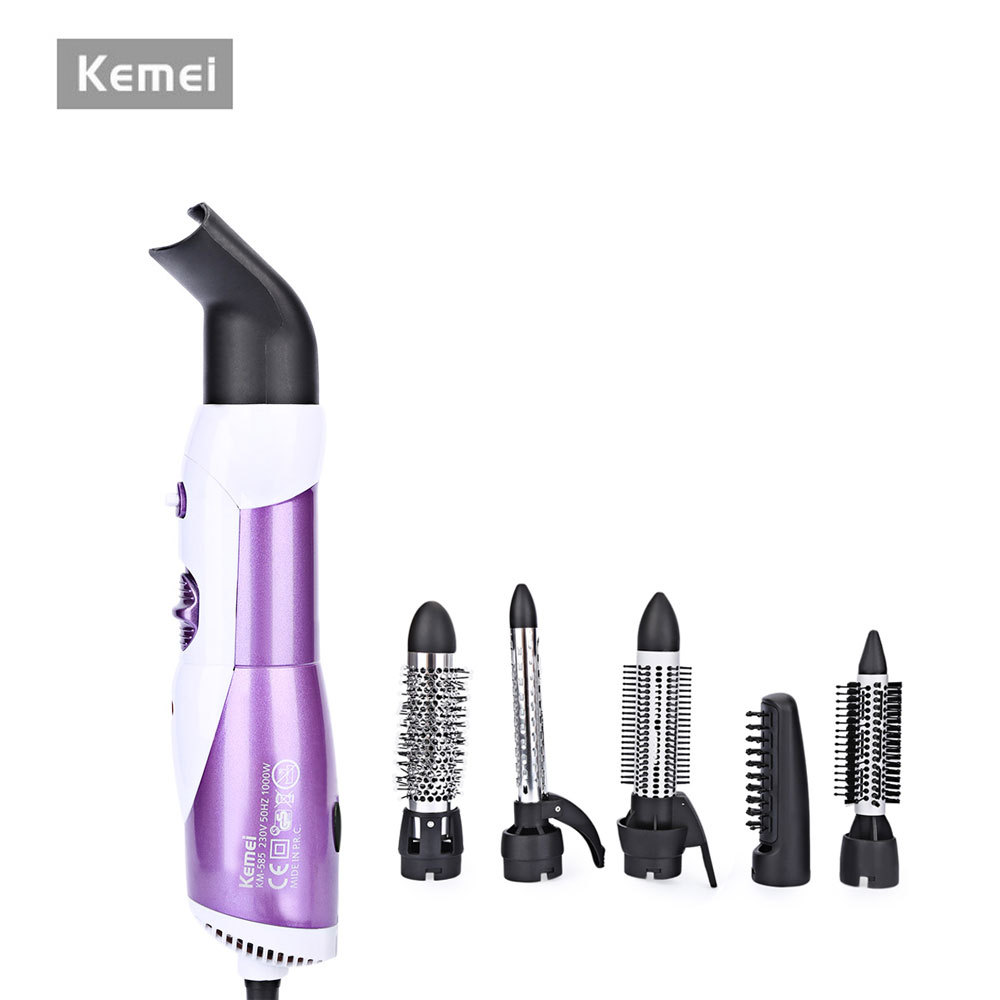 Kemei KM-585 7in1 Haardrogers Multifunctionele Hair Curler Draagbare Warm En Koud Curler Wand Stijltang Iron Styling Tool