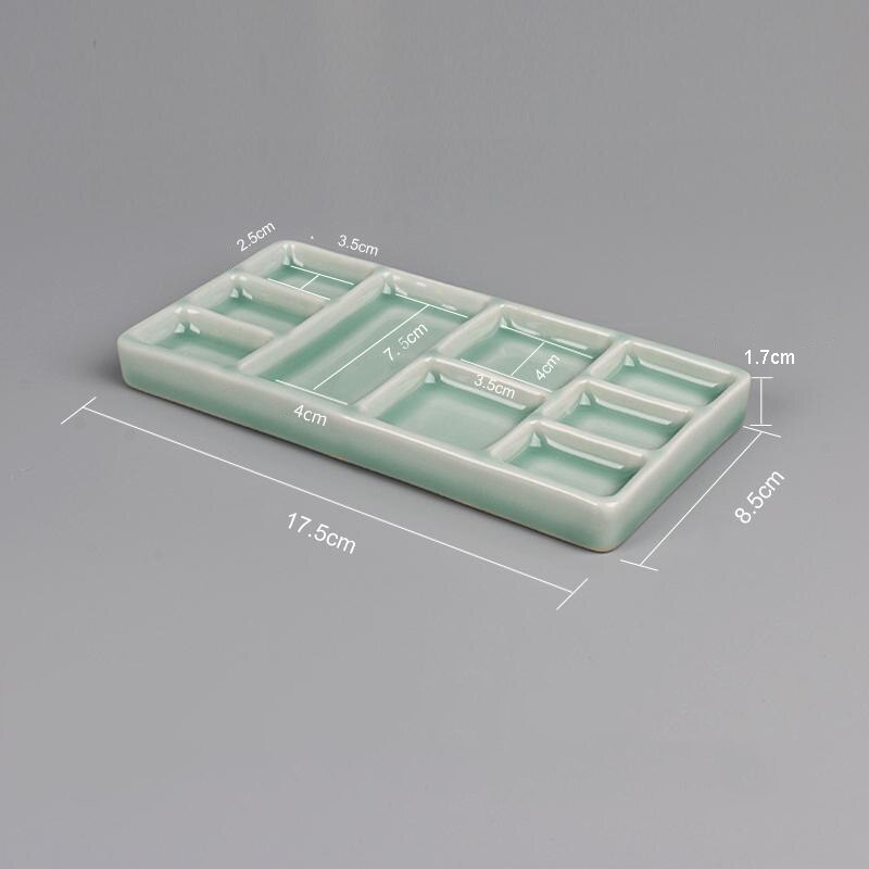 Chinese Keramische Kleurenpalet Rechthoek Controles Schilderen Schotel Plaat Kom Schilderen Leveringen Accessoires