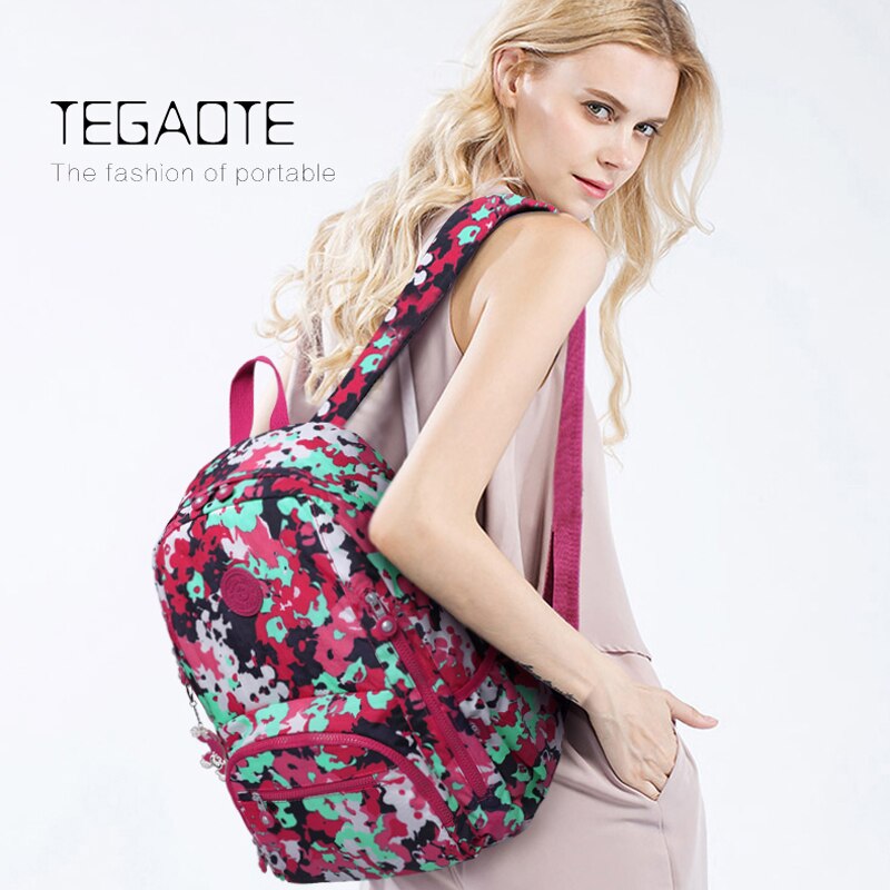 TEGAOTE Girls School Bags Women Printing Backpack For Teenage Girls Shoulder Travel Bags Nylon Waterproof Laptop Bagpack Bolsos