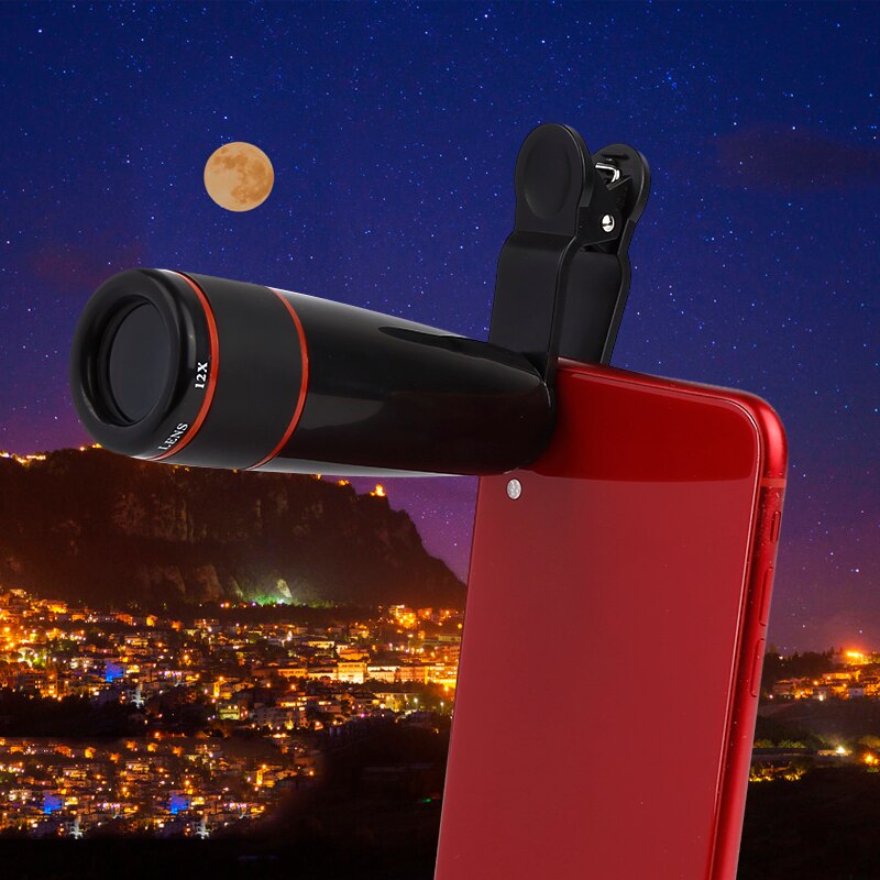 12X Zoom Telescope Lens Telephoto Mobile Phone Camera Len for iPhone Sumsung Pop Mobile Phone Lens Mobile Phone Accessories