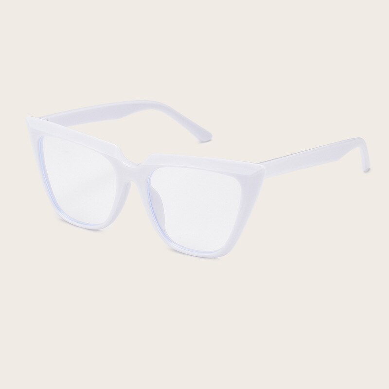 Dames cat eye bril groot montuur anti-blauwe bril anti-straling bril helder groot straatfotografie: C02