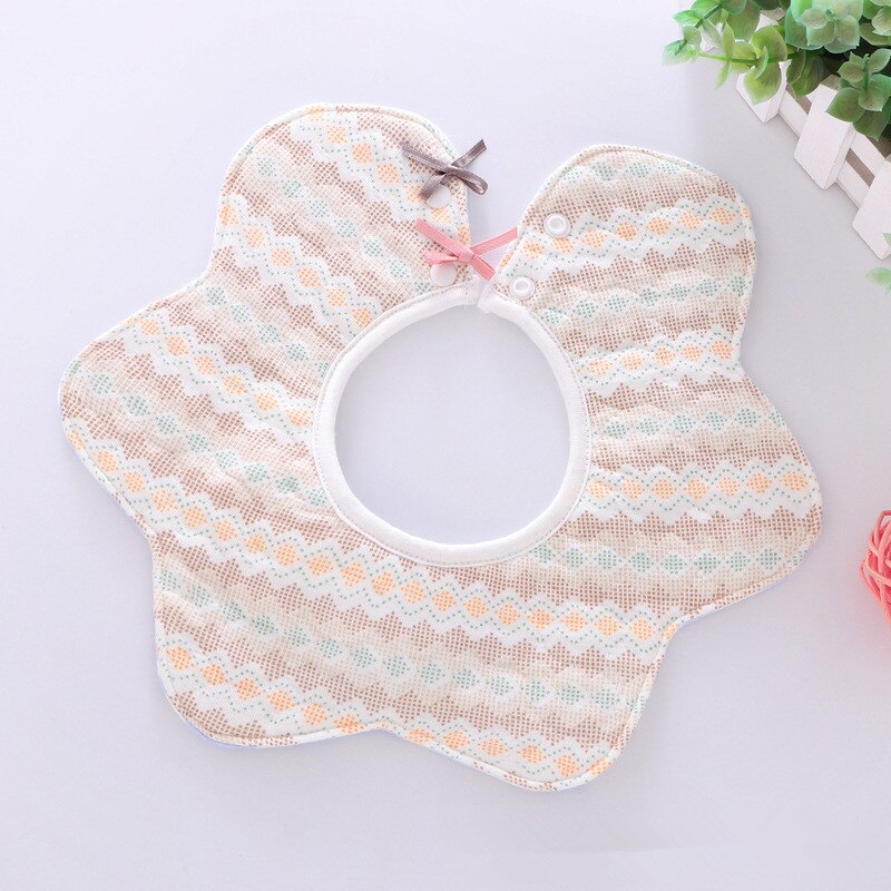 Slabbers Katoen Bloem Waterdicht Burp Doek Slabbetjes Peuter Speeksel Handdoek Draaiende Meisjes Babador Bean Kiel Baby Slabbetjes: Strip of the big
