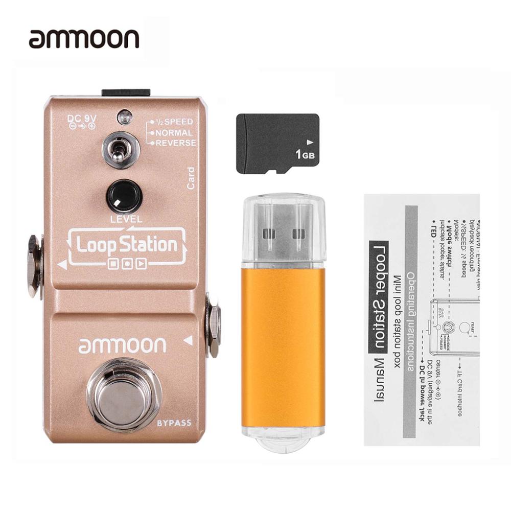 ammoon AP-09 Loop Guitar Pedal Looper Electric Guitar Effect Pedal True Bypass Unlimited Overdubs 10 Minutes Recording: Loop Station Pink