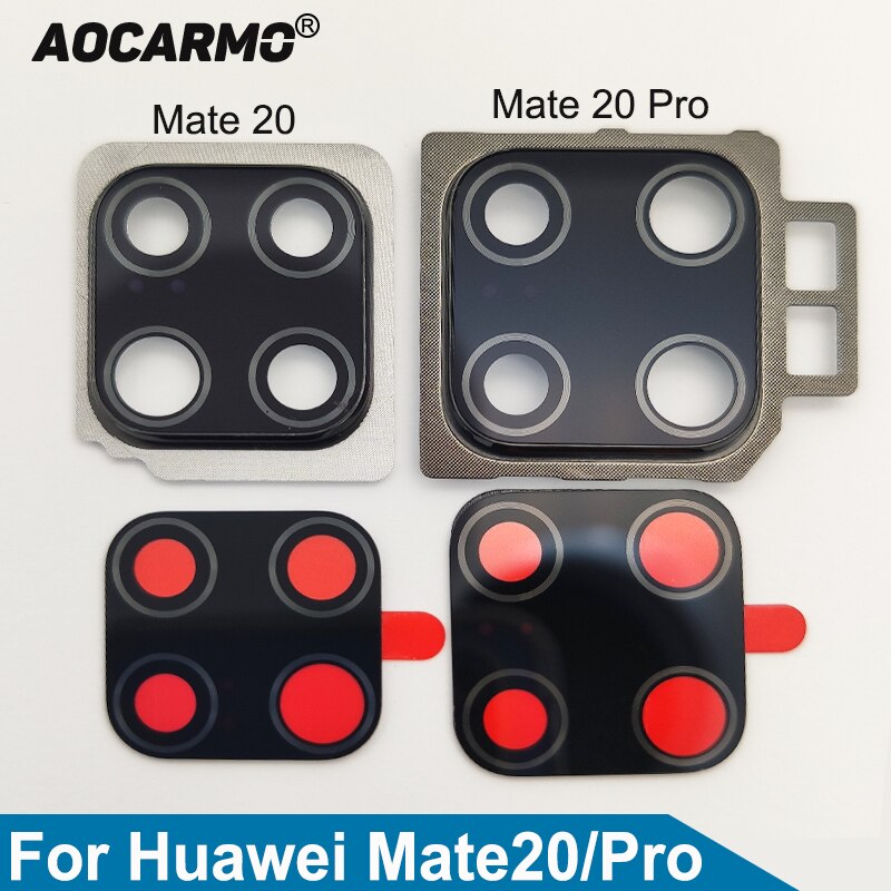 Aocarmo Achter Back Camera Lens Glas Ring Cover Met Sticker Frame Vervanging Deel Voor Huawei Mate 20/Mate 20 Pro