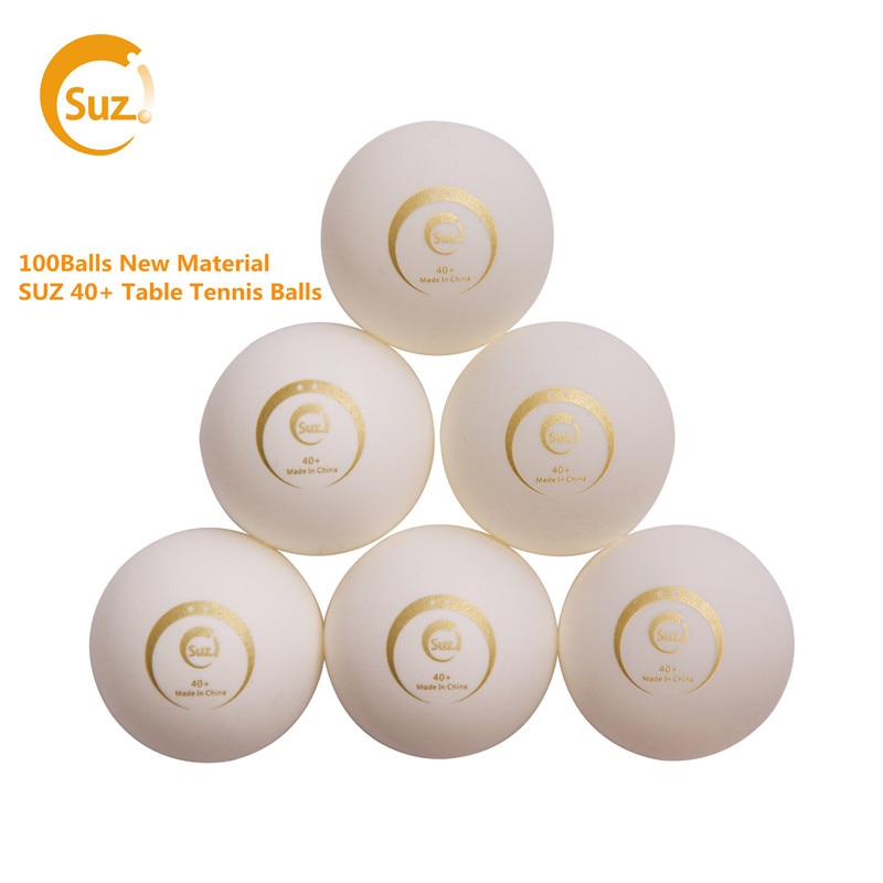 SUZ-pelotas de Ping Pong para tenis de mesa, Robot de entrenamiento, Material ABS, 40mm, 100 unidades