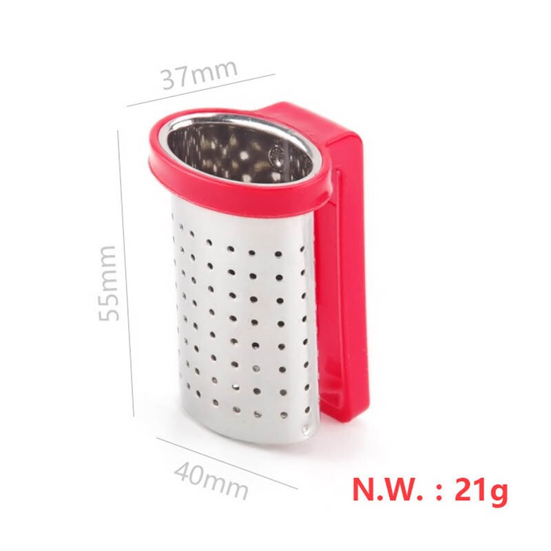 Tilfældig farve tekande tilbehør te si te holder 1pc teskeer infuser filter genanvendeligt te infuser rustfrit stål