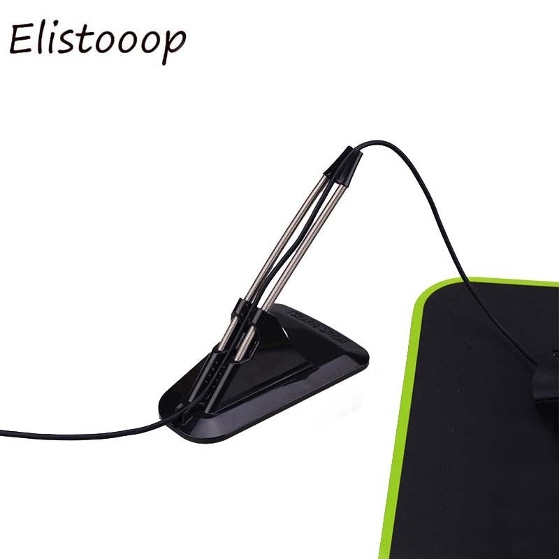 Mus kabelhållare mus bungee sladd klämma flexibel tråd usb kabel organiserare tråd upprullare skrivbordshantering