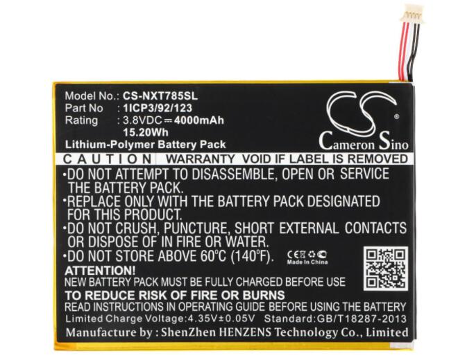 Cameron sino 4000 mah akku für nextbook  nx785 qc 16g nx785 qc 8g 1 icp 3/92/123 tablet-akku